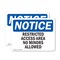 Signmission Restricted Access Area No Minors Allowed OSHA Notice Sign, Vinyl Decal, 10in W x 7in L, 2PK OS-2PACK-NS-D-710-L-18062 - alternate 1